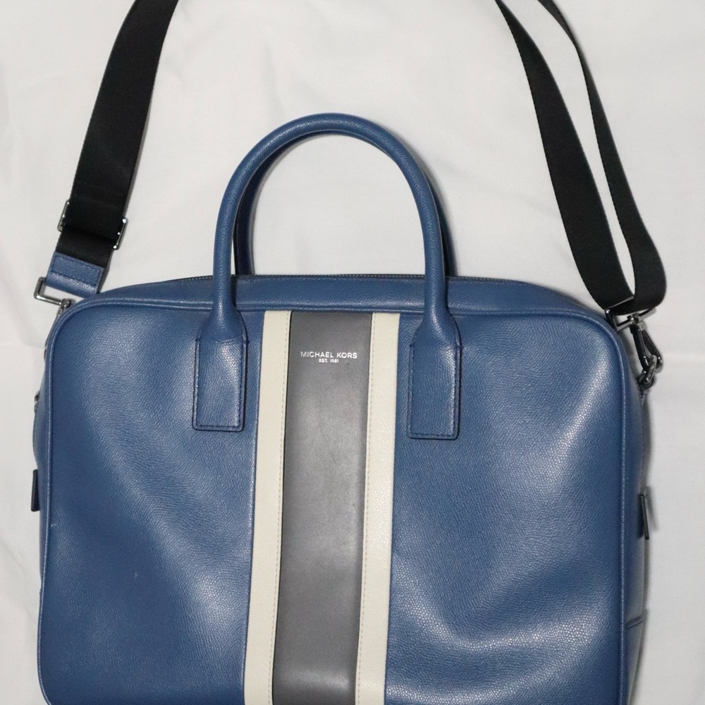 Michael Kors Blue and Gray Men's Briefcase